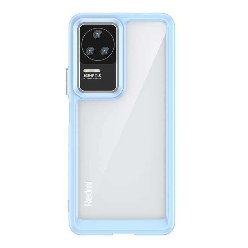 Ovitek Outer Space Case za Xiaomi Poco F4 5G s fleksibilnim okvirjem, moder