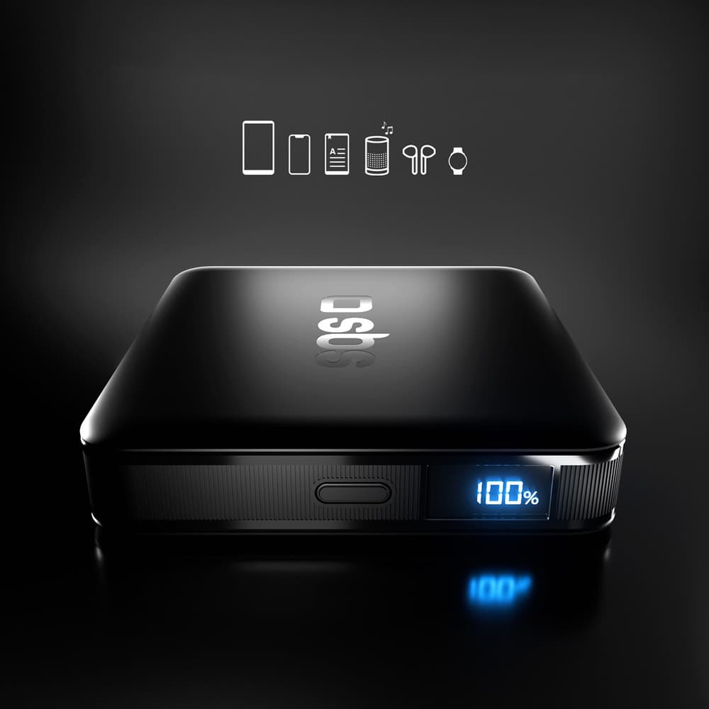 SBS HD 10W 5000mAh USB-C Powerbank z LCD zaslonom - Črna 8