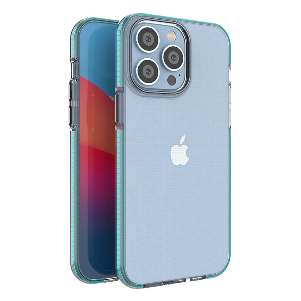Hurtel Spring Case za iPhone 14 Pro Max, svetlo moder, s okvirjem