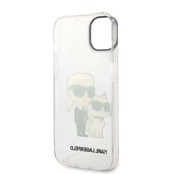 Karl Lagerfeld Glitter Karl & Choupette etui za iPhone 14 Plus - prozoren 7
