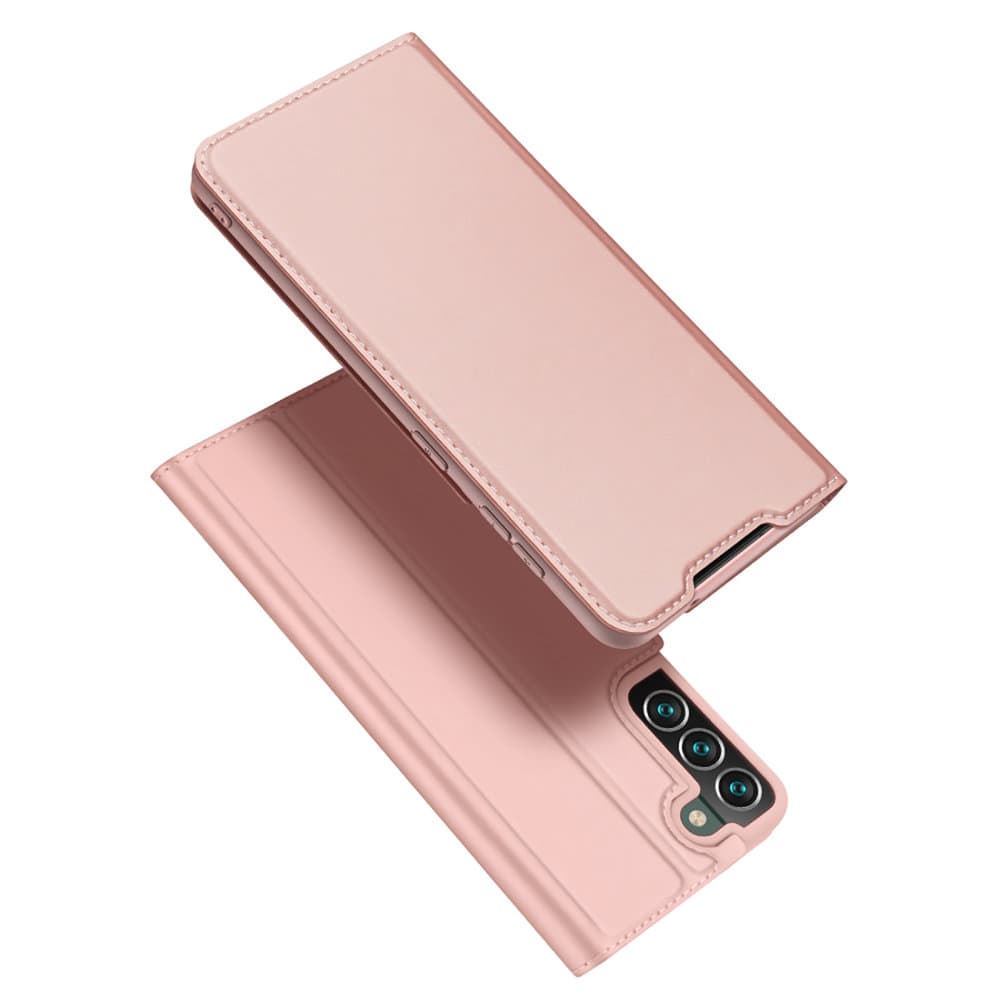 Dux Ducis Skin Pro usnjen etui s stojalom za Samsung Galaxy S22+ (S22 Plus), roza