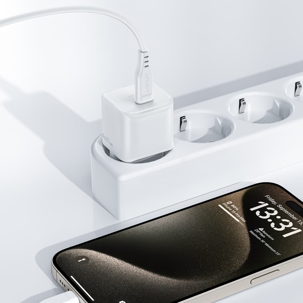 Acefast A77 Mini PD 30W GaN Polnilnik + USB-C kabel - bel 5