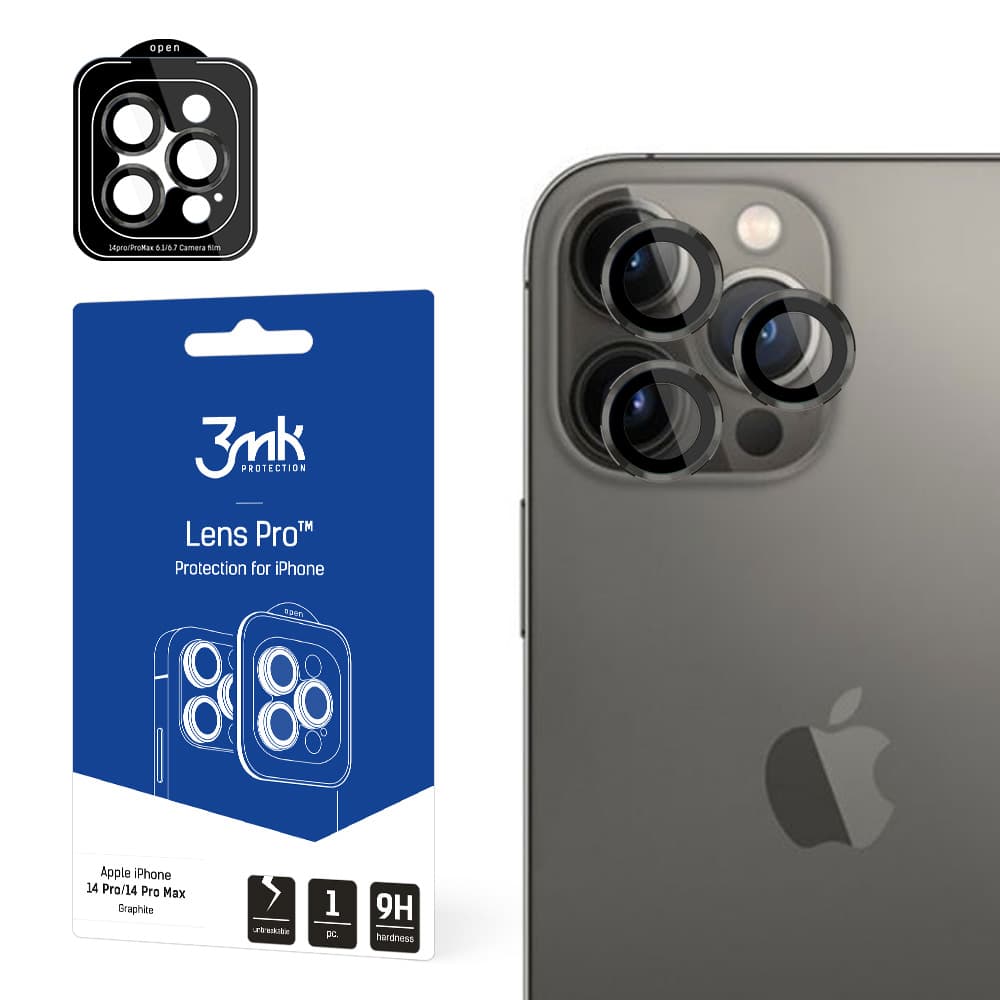 3mk Protection Steklo za kamero iPhone 14 Pro Max/Pro - sivo