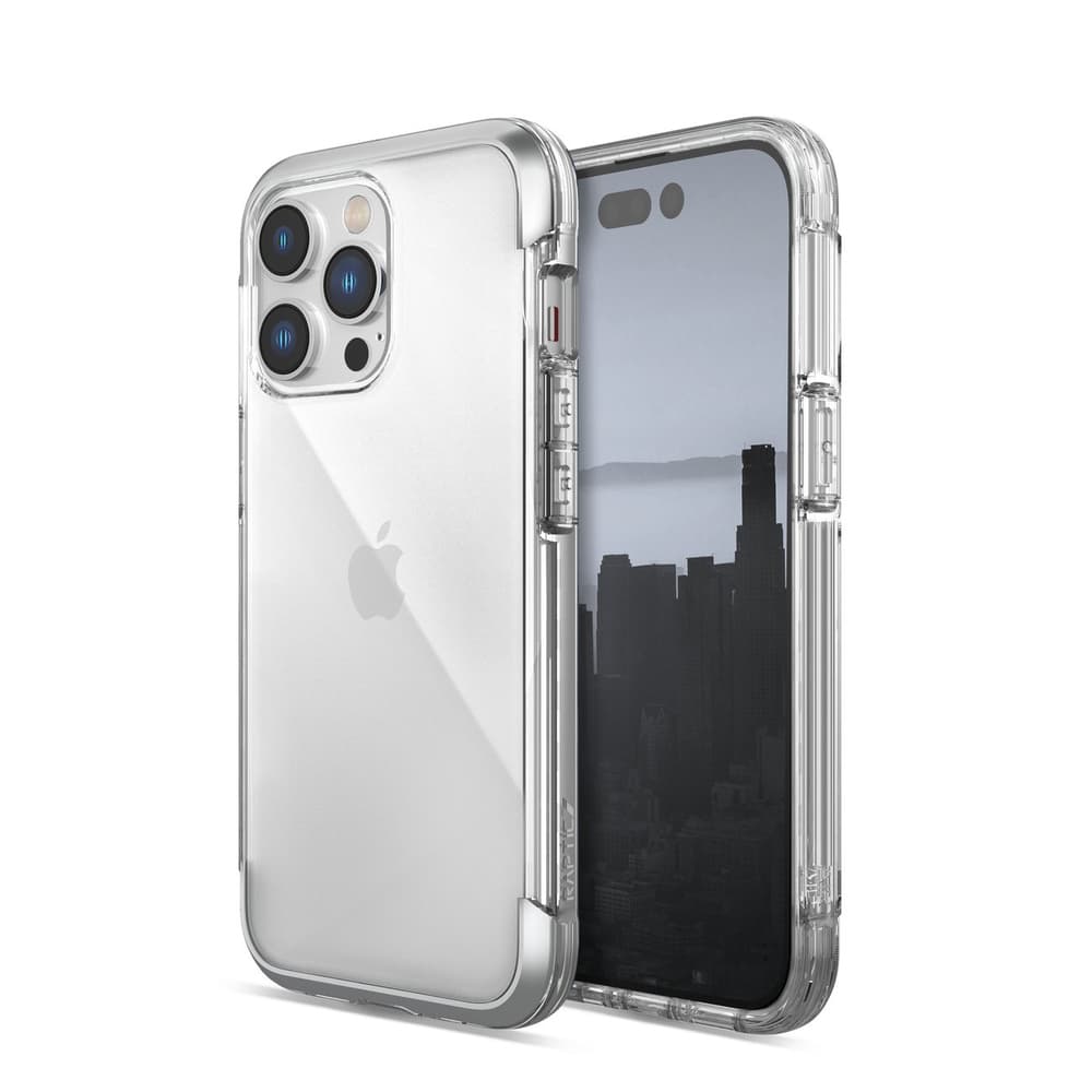 Ovitek Raptic X-Doria Air za iPhone 14 Pro, MagSafe, Kovinski elementi, Srebrna