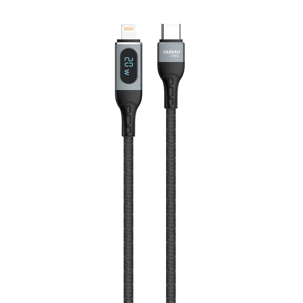 Dudao USB-C - Lightning kabel, PD 20W, 1m, črn