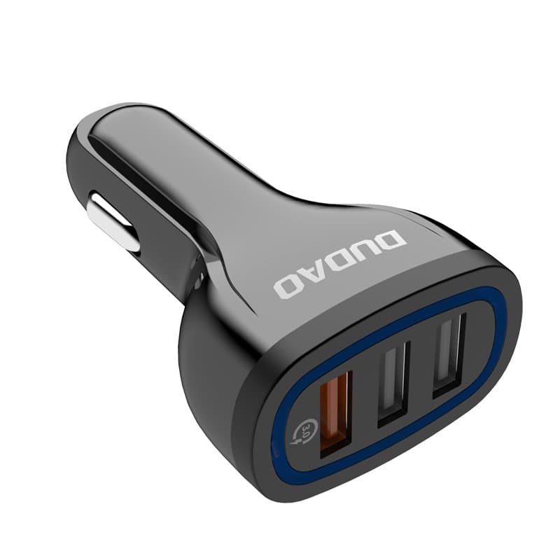 Dudao avto polnilec QC 3.0, 3x USB 18W - bel 2
