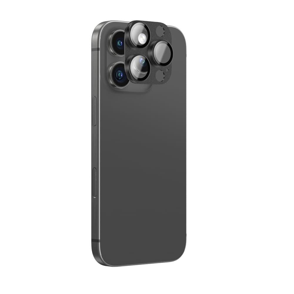 AmazingThing Aviation-Grade Alloy zaščita leč za iPhone 16 Pro/Pro Max - Črna