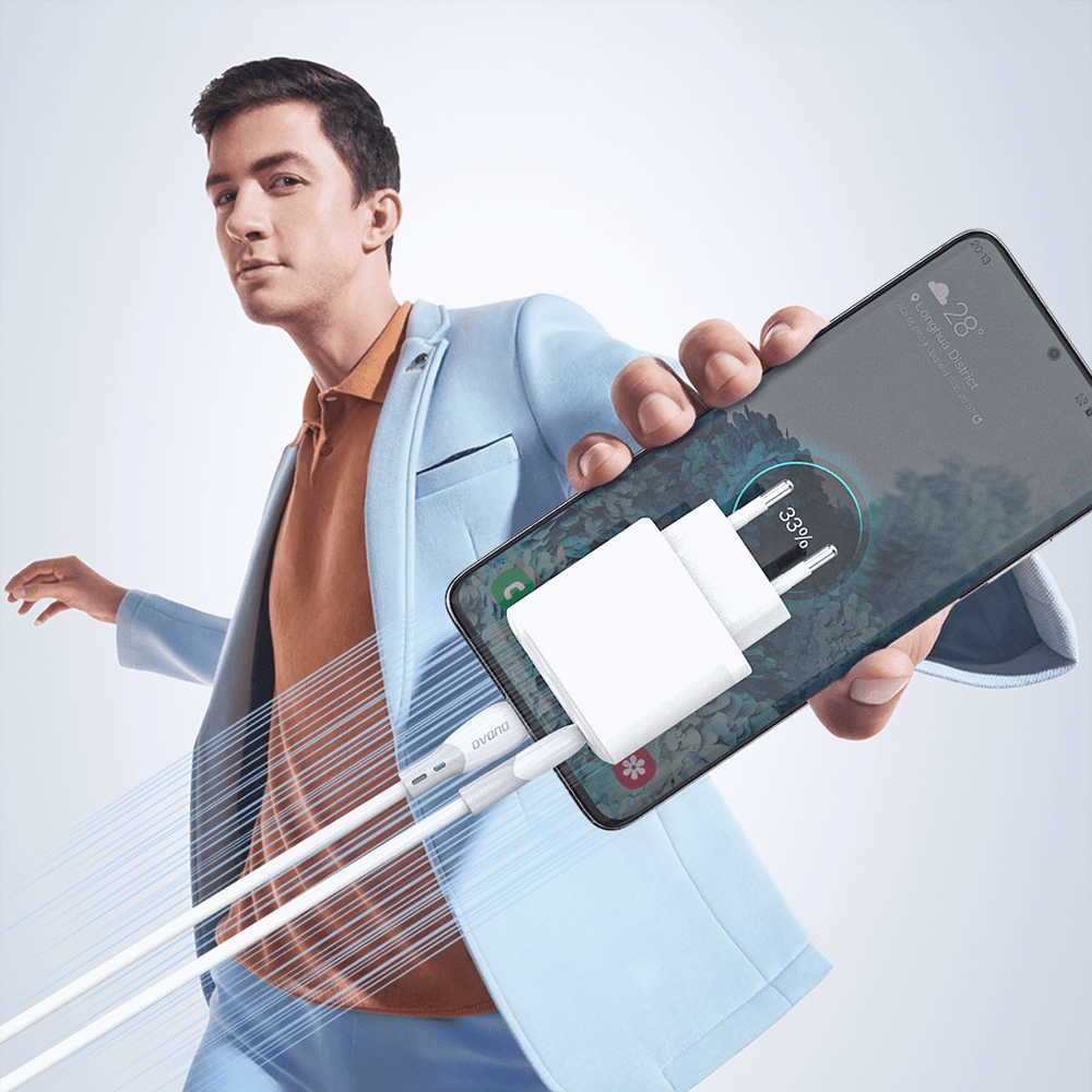 Dudao L25SC 60W USB-C - USB-C kabel s silikonskim ovojem 2m - bel 6