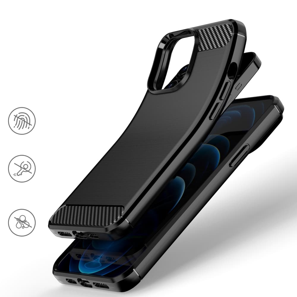 Hurtel Carbon ovitek za iPhone 13 Pro Max - črna 5