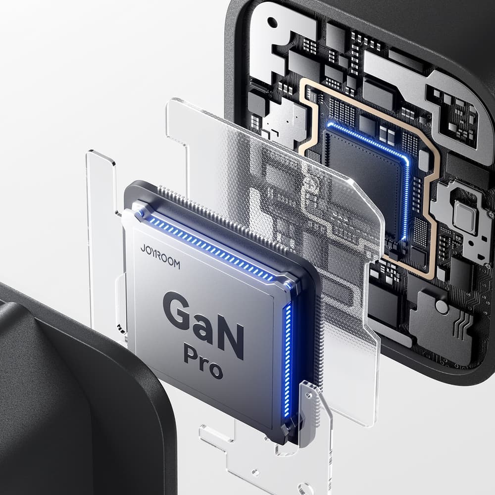 Joyroom JR-TO1 GaN 45W Polnilnik, USB-C + Lightning + USB-A, črn 6