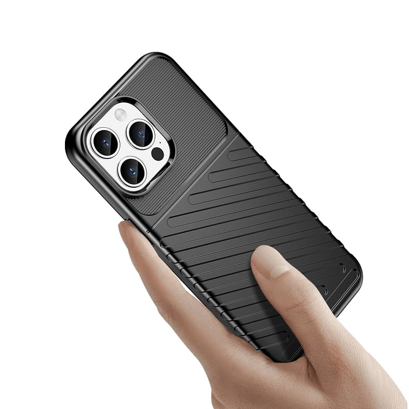 Oklepljen ovitek za iPhone 15 Pro Max Hurtel Thunder Case - moder 4