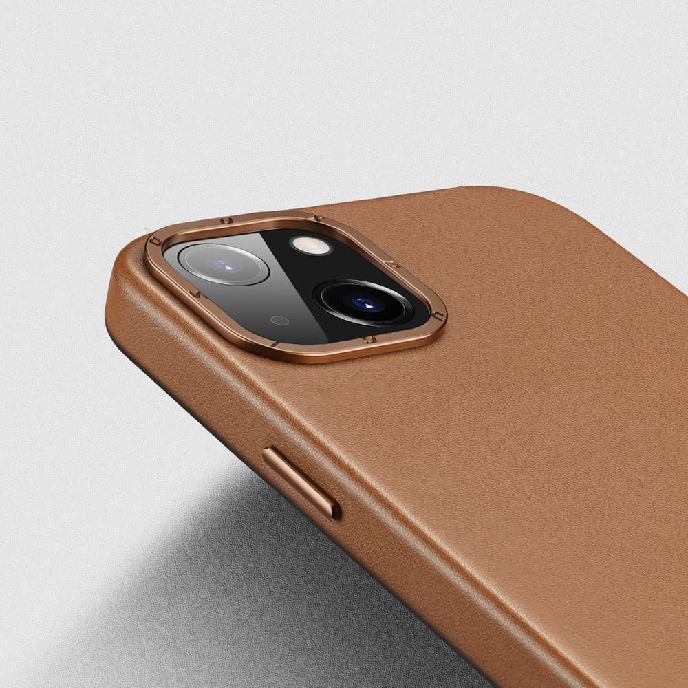 Ovitek Dux Ducis Grit usnjen za iPhone 14 Plus (MagSafe), rjav 8