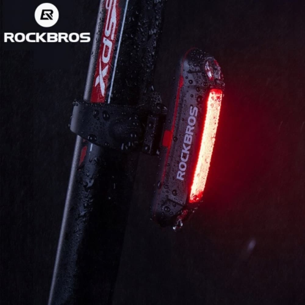 Rockbros A54BK zadnja luč za kolo + Micro USB kabel - črna 3