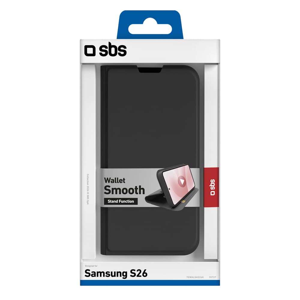 SBS Wallet Smooth etui za Samsung Galaxy S26 s preklopom - črn 2