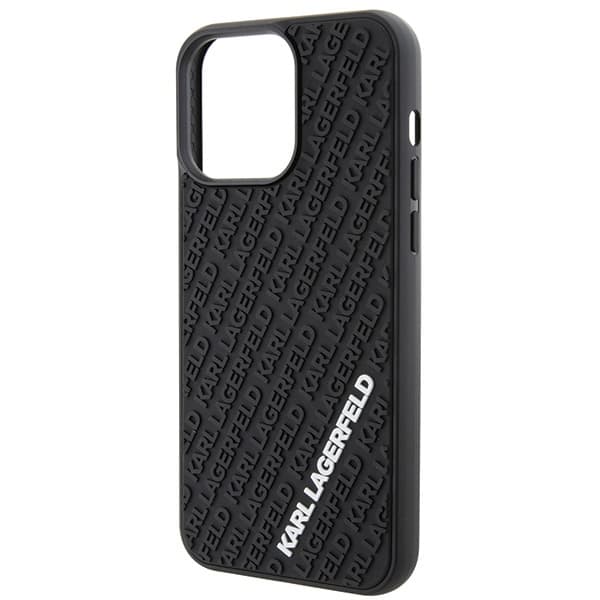 Karl Lagerfeld ovitek za iPhone 15 Pro Max, 3D Rubber Multi Logo, črn 6