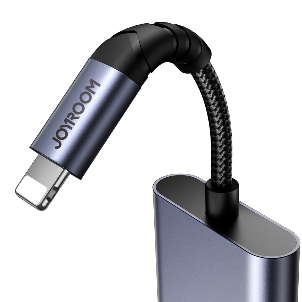 Joyroom SY-L01 Lightning na 3.5 mm jack DAC adapter 2v1 - črn 6