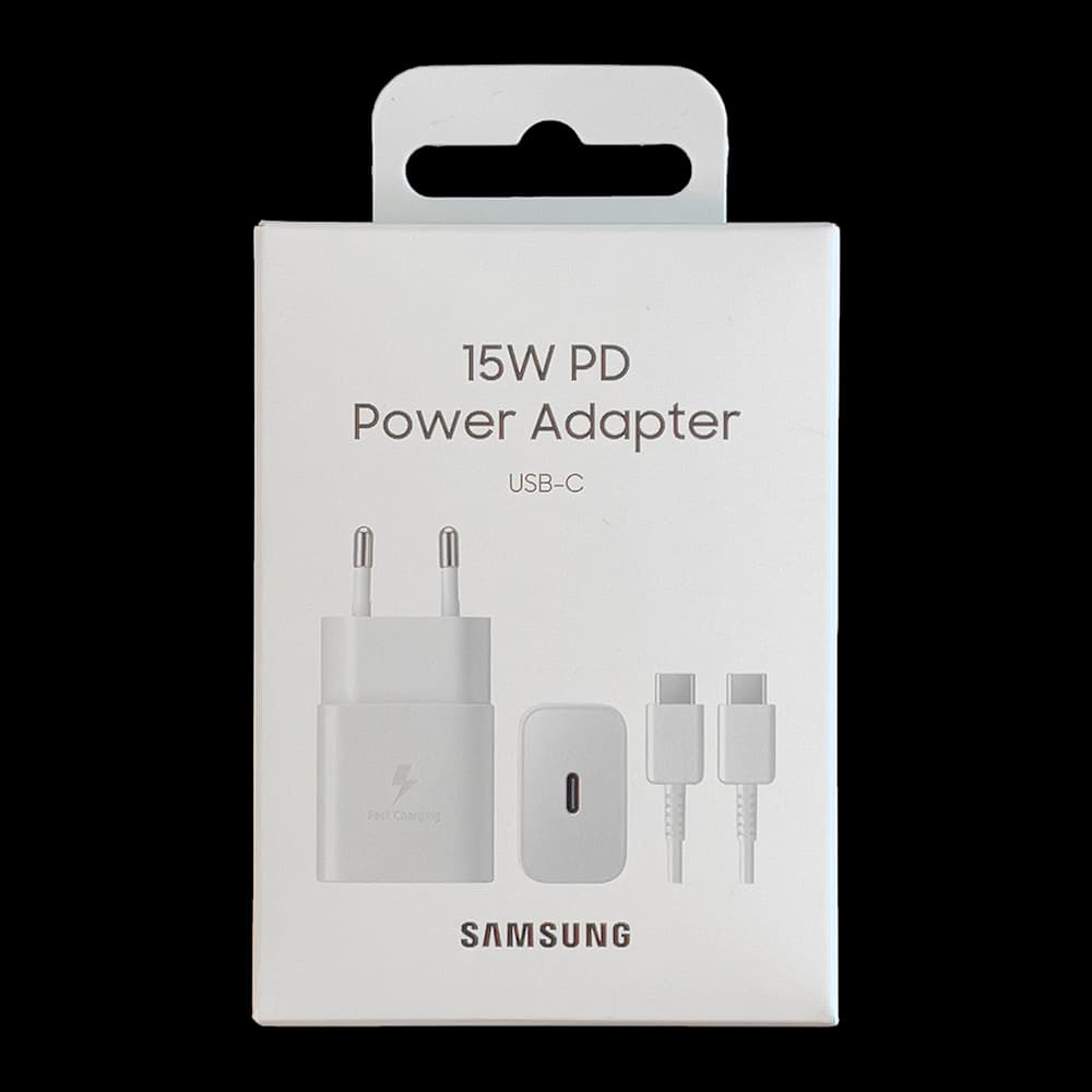 Samsung USB-C 15W PD AFC stenski polnilnik + USB-C kabel - bel 5