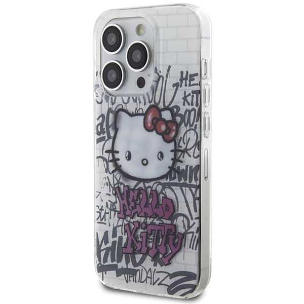 Hello Kitty ovitek IML Kitty On Bricks Graffiti za iPhone 13 Pro Max - bela 2