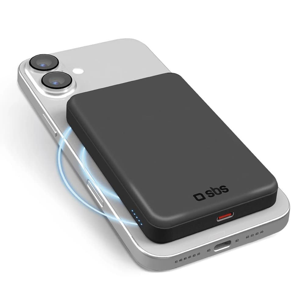 SBS Mag Power Qi2 5000 mAh Powerbank z MagSafe - črn 8