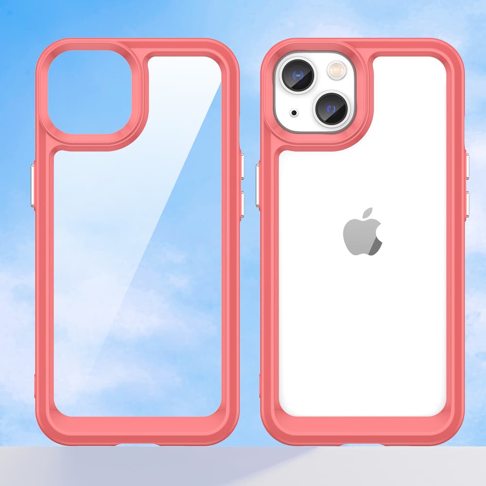 Hurtel Outer Space Case, ovitek za iPhone 14, rdeč gel okvir 8