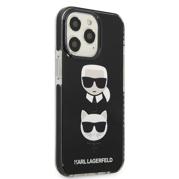 Karl Lagerfeld Karl & Choupette Head ovitek za iPhone 13 Pro Max - črn 4