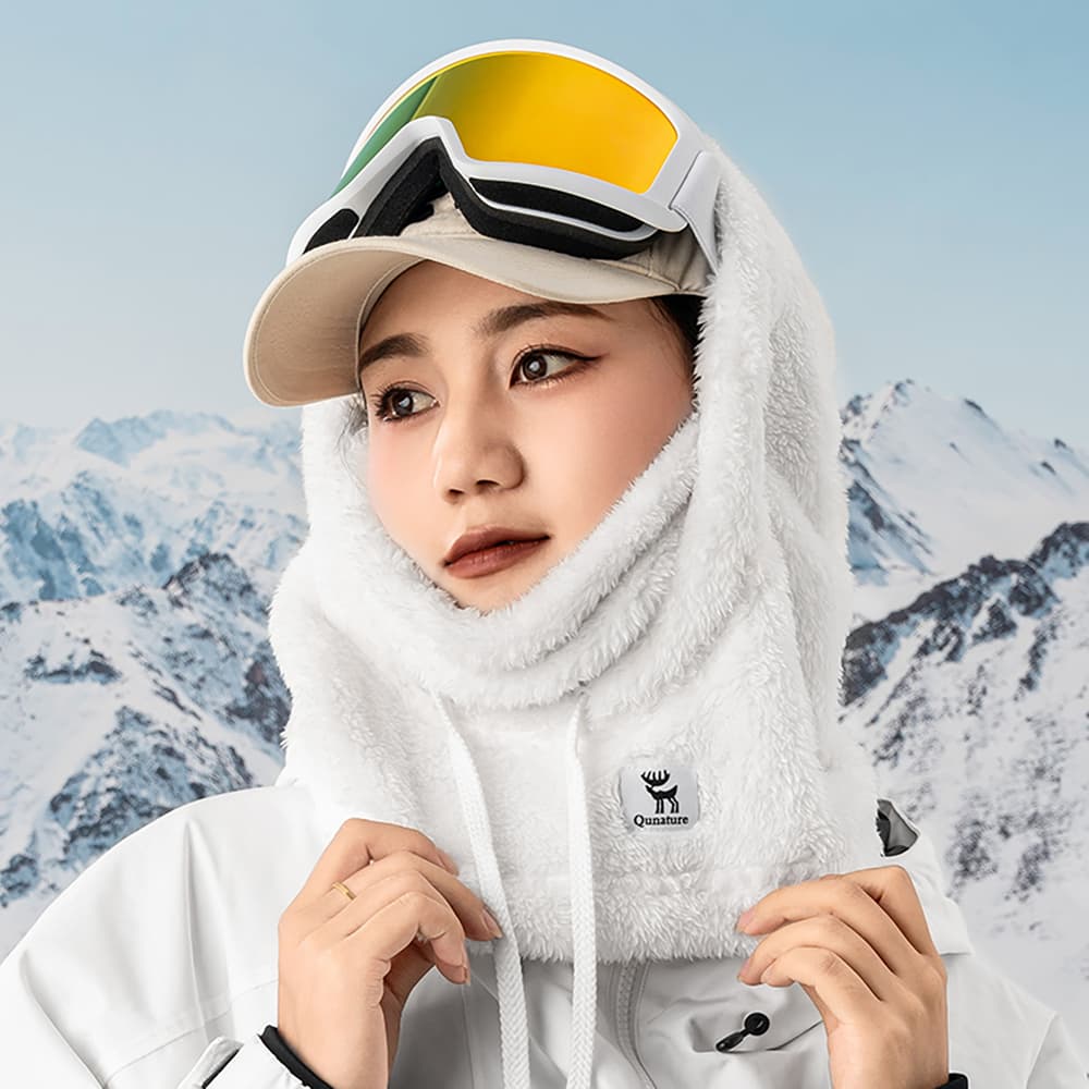 Qunature smučarska balaklava Arctic Velvet, Velikost M - Bela 5
