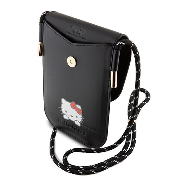 Usnjena torbica Hello Kitty Leather Daydreaming Cord - črna 5