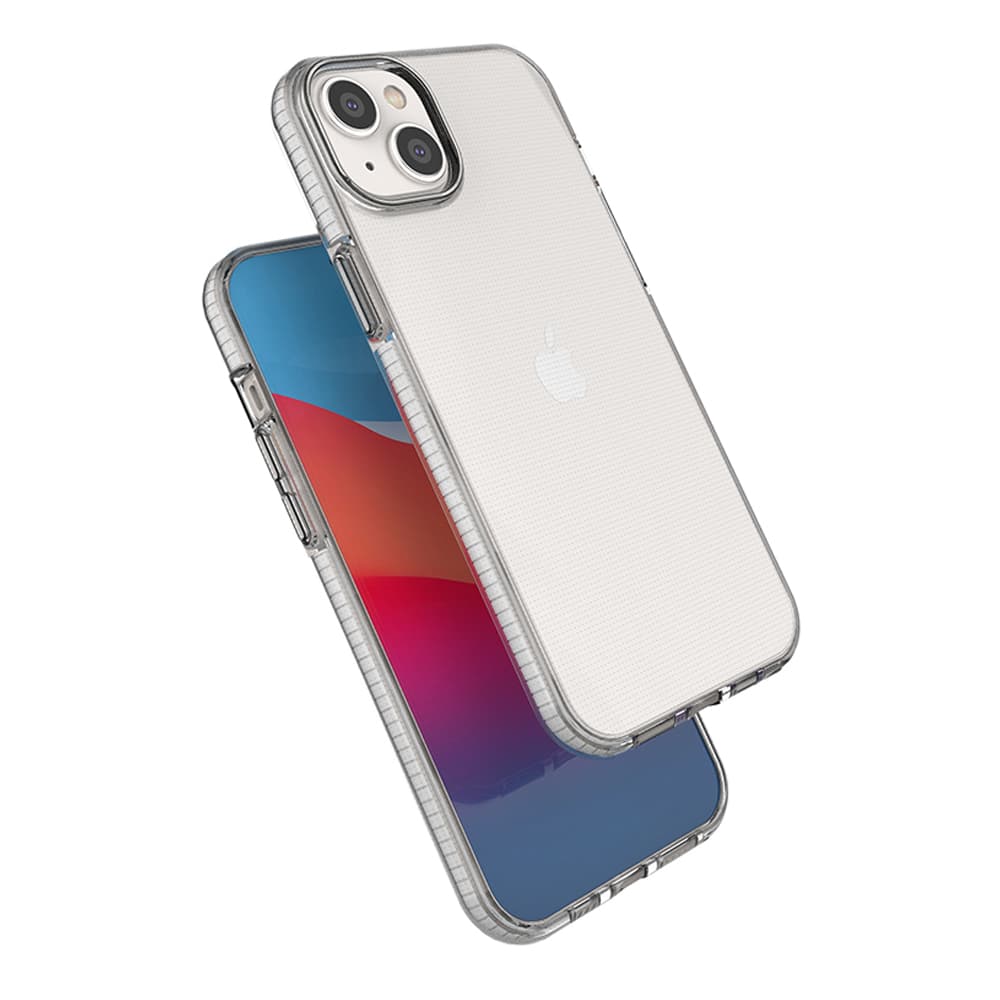 Hurtel Spring Case za iPhone 14 Plus, svetlo roza, s okvirjem 4