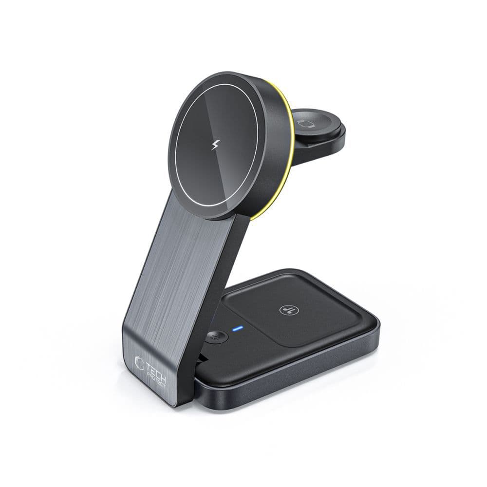 3-v-1 indukcijski polnilnik Tech-Protect QI15W-A28 MagSafe za telefon/Apple Watch/AirPods - črn 2