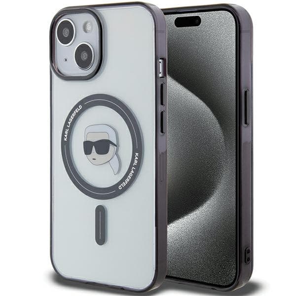 Karl Lagerfeld KLHMP15SHKHNOTK ovitek za iPhone 15 (6.1") - prozoren, MagSafe