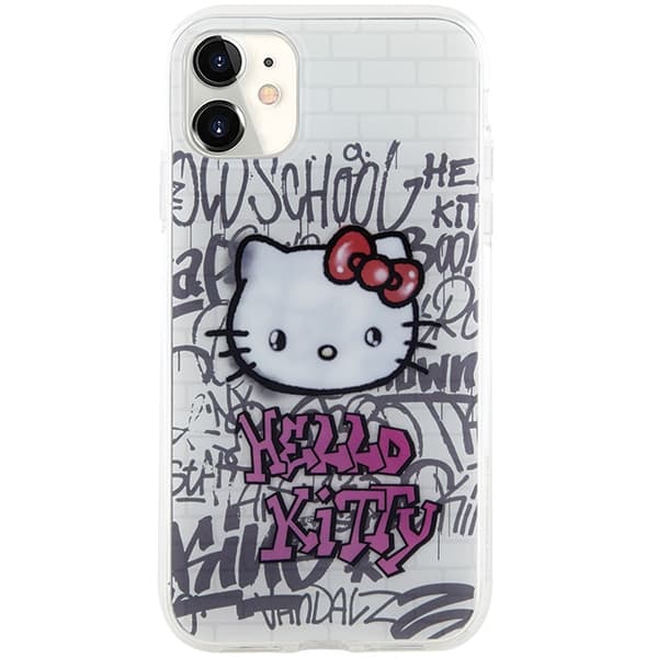 Hello Kitty IML Kitty On Bricks ovitek za iPhone 11 / Xr - bela 3