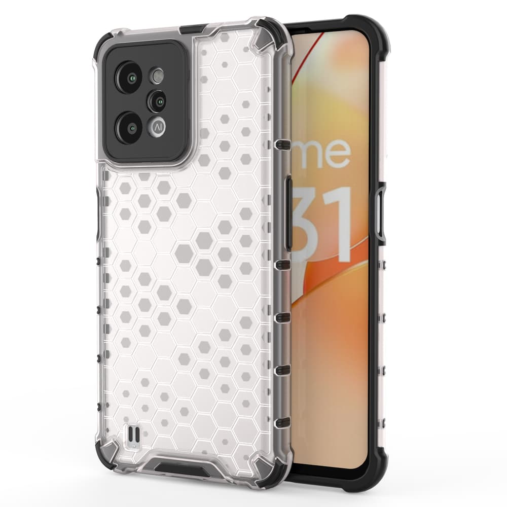 Ovitek Honeycomb za Realme C31, prozoren