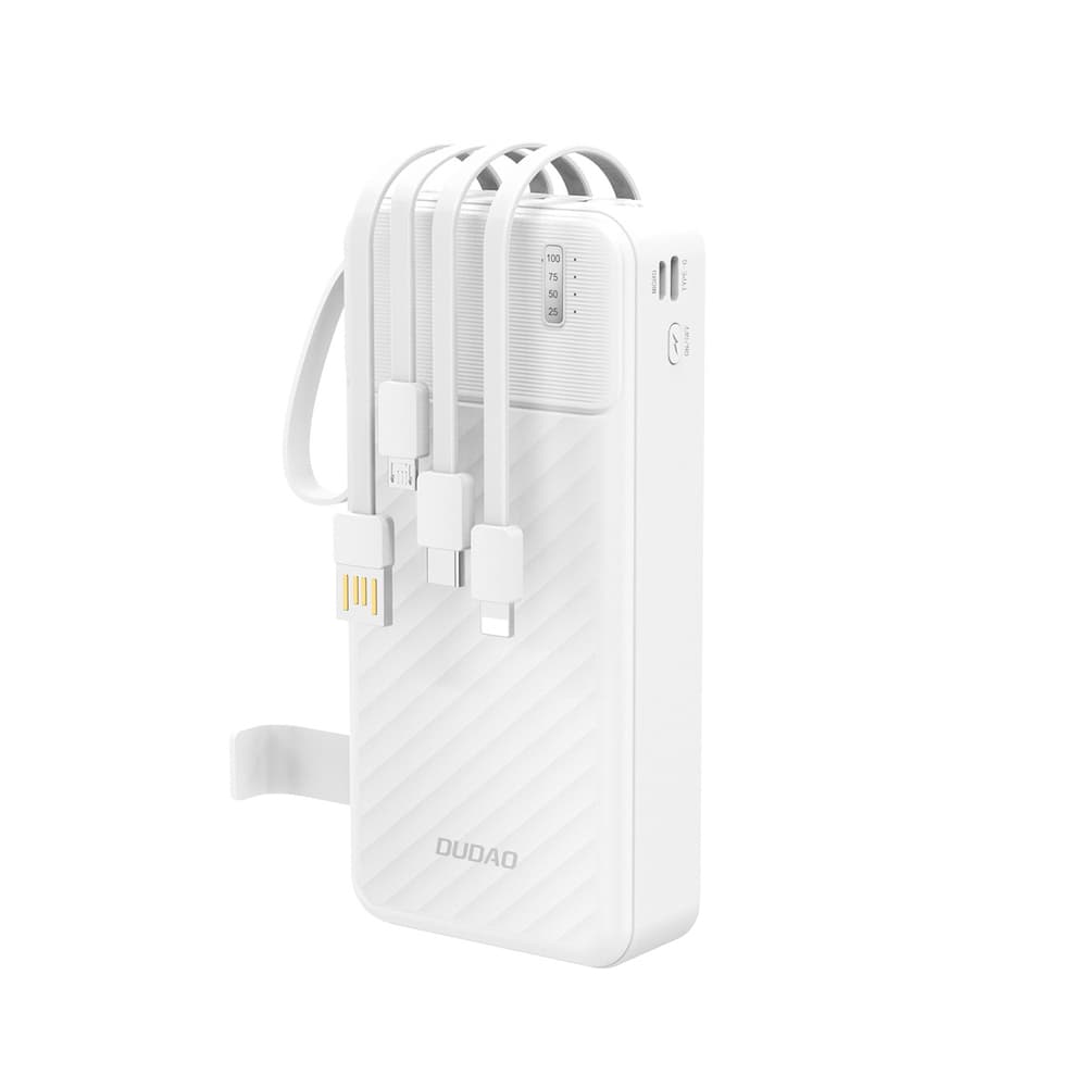 Dudao K11 Pro Powerbank 20000mAh s 4 vgrajenimi kabli - bel