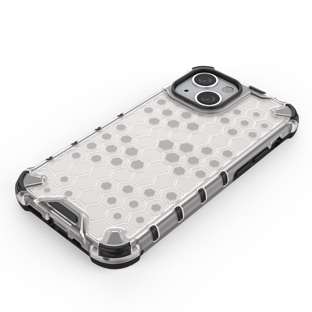Hurtel Honeycomb ovitek z TPU odbijačem za iPhone 13 mini - rdeča 5