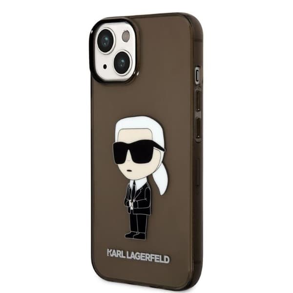 Etui Karl Lagerfeld Ikonik Karl za iPhone 14 Plus - črni 2