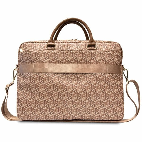 Guess GCube Stripes torba za 16" prenosnik - rjava 3