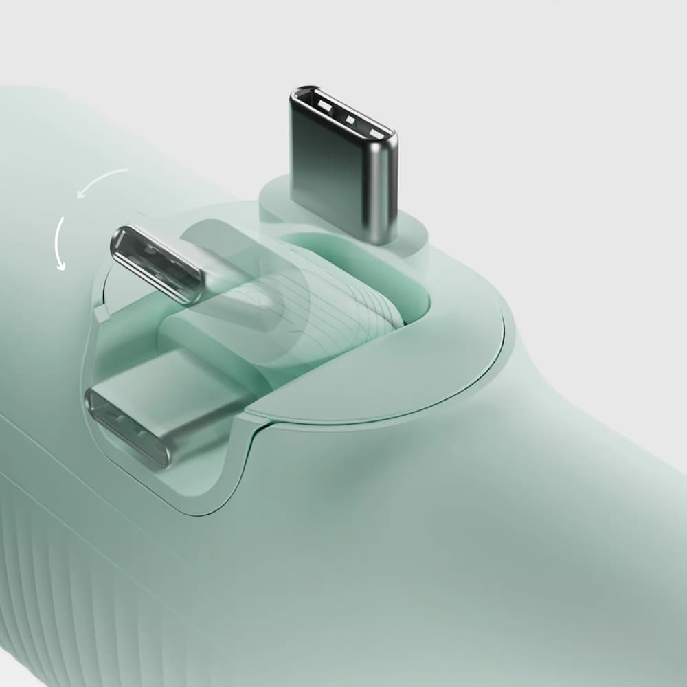 Prenosni polnilnik SBS EcoPower 5000 mAh 10W, vgrajen USB-C, zelen 4