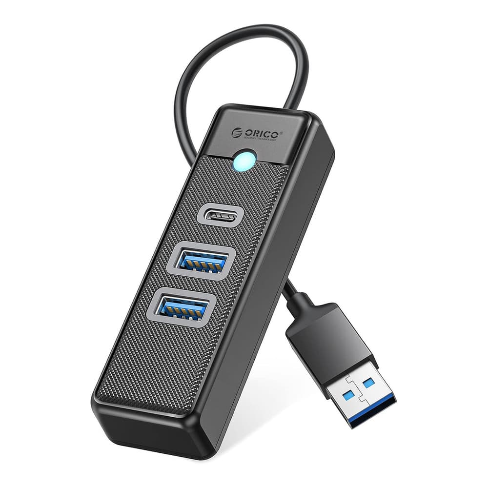 Orico PWC2U-U3 USB hub s 3 vrati (2x USB-A 3.0 + 1x USB-C 3.0), 1m, črn