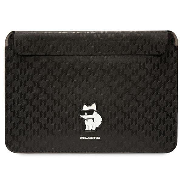 Etui Karl Lagerfeld Saffiano Monogram Choupette za 14" prenosnik - črna