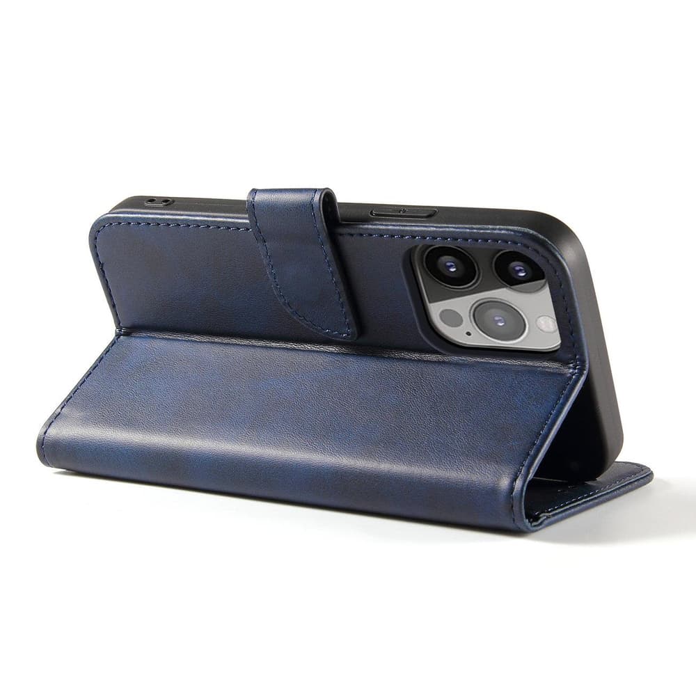 Etui denarnica z oporo za iPhone 15 Plus Magnet Case - moder 3