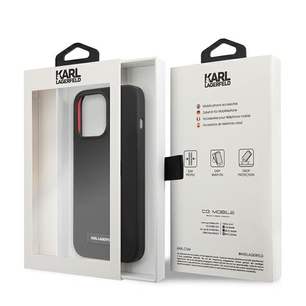Ovitek Karl Lagerfeld Silicone Plaque za iPhone 13 Pro Max, črn 8