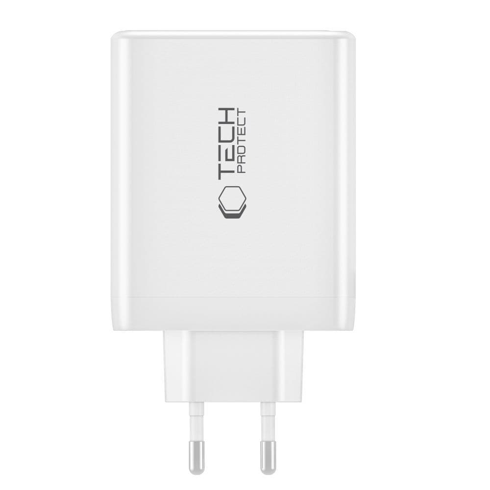 Polnilnik Tech-Protect NC100W-GAN 100W, 3x USB-C PD, 1x USB-A QC 3.0 - bel 2