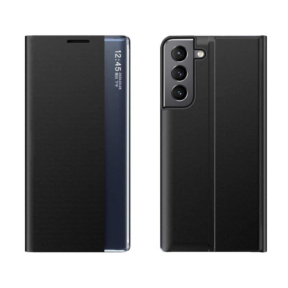 Hurtel New Sleep Case ovitek za Samsung Galaxy S23+ s preklopnim stojalom, črn