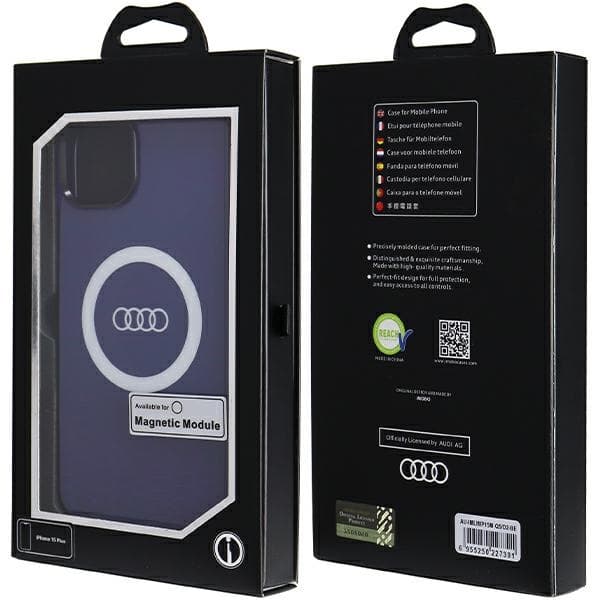 Audi IML Big Logo MagSafe ovitek za iPhone 15 Plus / 14 Plus - modra 7
