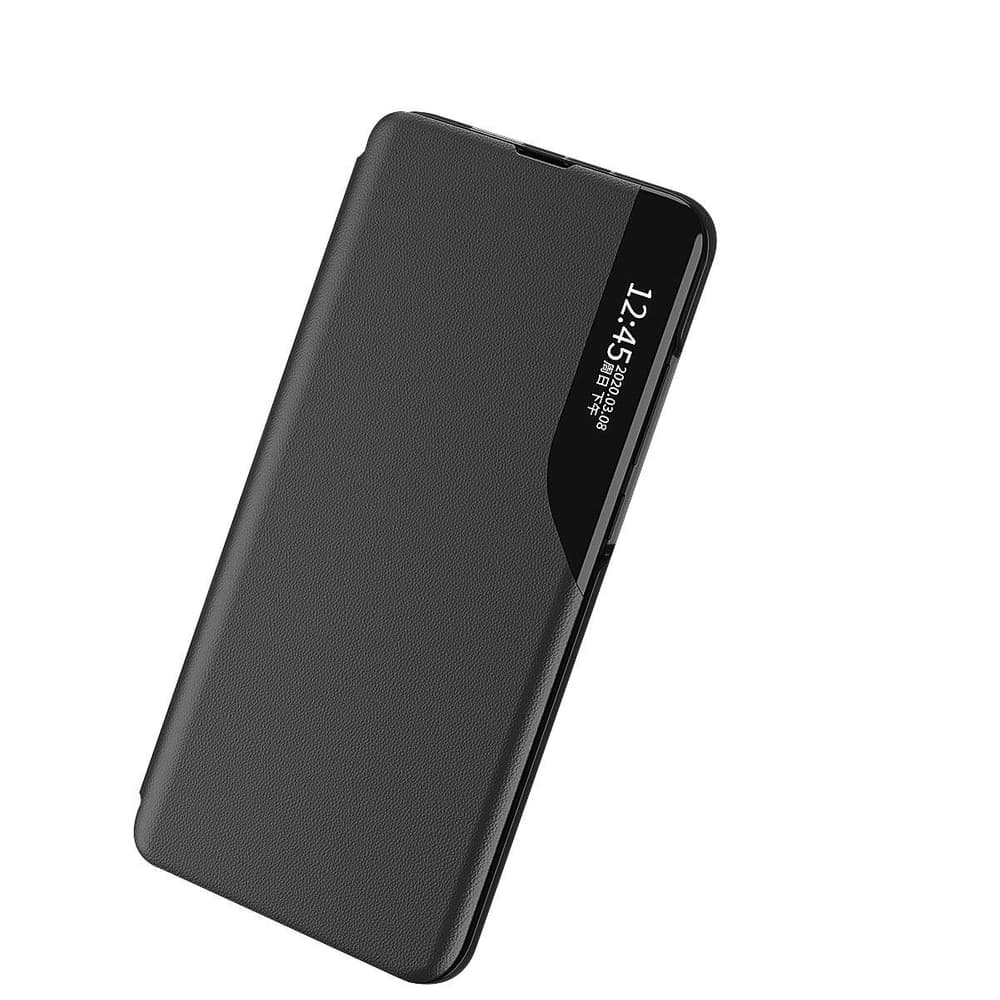 Hurtel Eco Leather View Case preklopni ovitek za Samsung Galaxy A73 modra 6