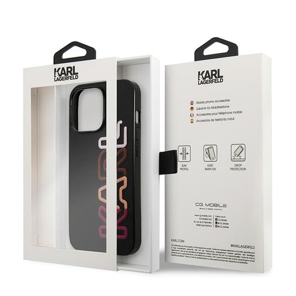 Karl Lagerfeld Multipink Brand ovitek za iPhone 13 Pro Max (6,7") - črn 8