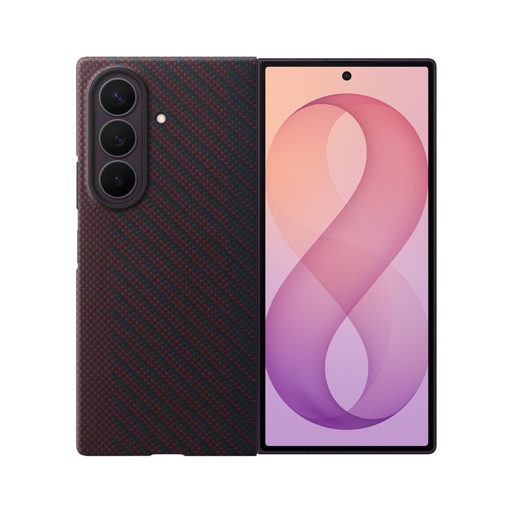 Samsung Carbon Magnet ovitek za Galaxy Z Fold 8 Ultra, rdeč