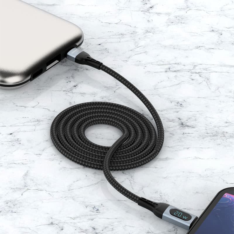 Dudao USB-C - Lightning kabel, PD 20W, 1m, črn 2