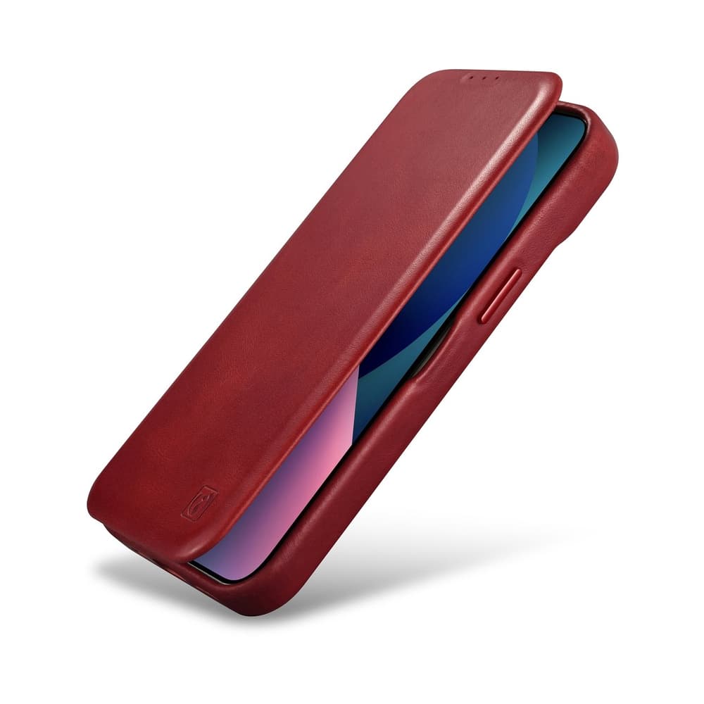 Ovitek iCarer Oil Wax za iPhone 14 Plus, rdeč 7