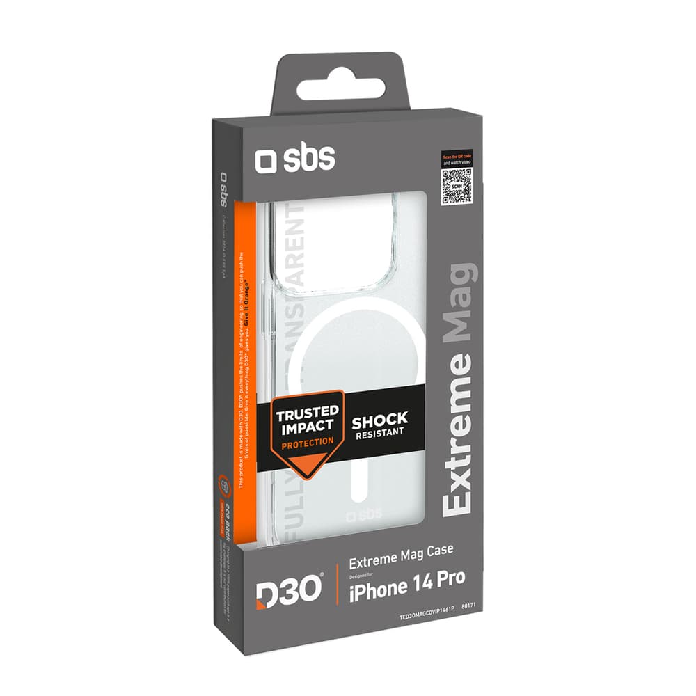SBS D3O MagSafe ovitek za iPhone 14 Pro - Prozoren 5